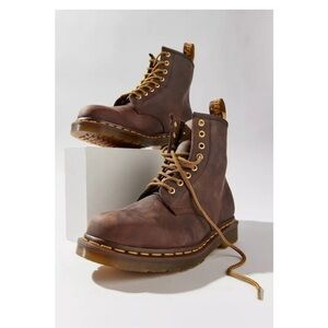 Doc Dr. Martens 1460 Crazy Horse Oiled Brown Leather Boots EU 38 L 7 M 6 NEW